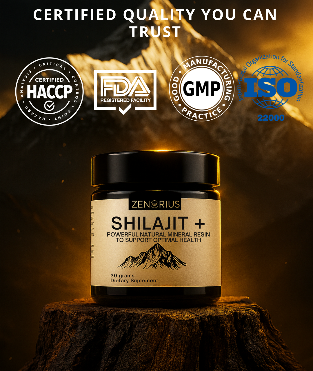 Zenorius™ Shilajit+ – Rășină Himalaya Pură