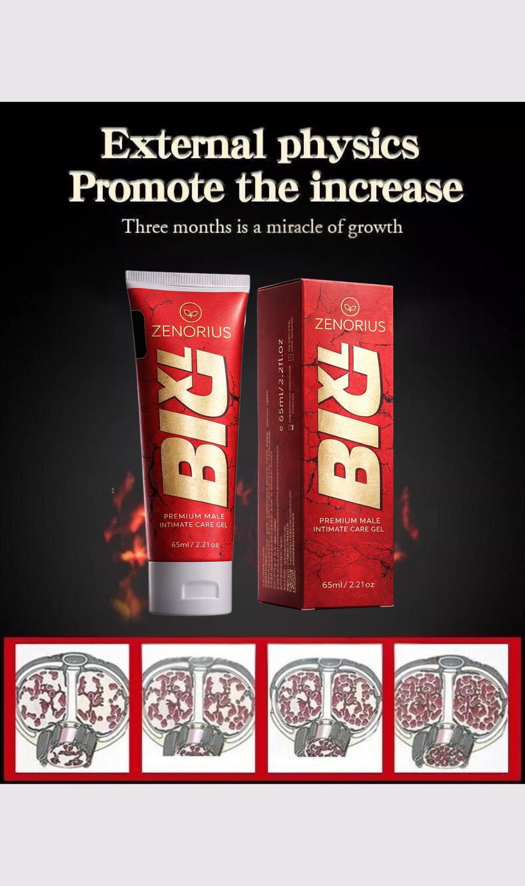 Zenorius Big XXL™ — Gel Avansat pentru Îmbunătățirea Performanței Masculine